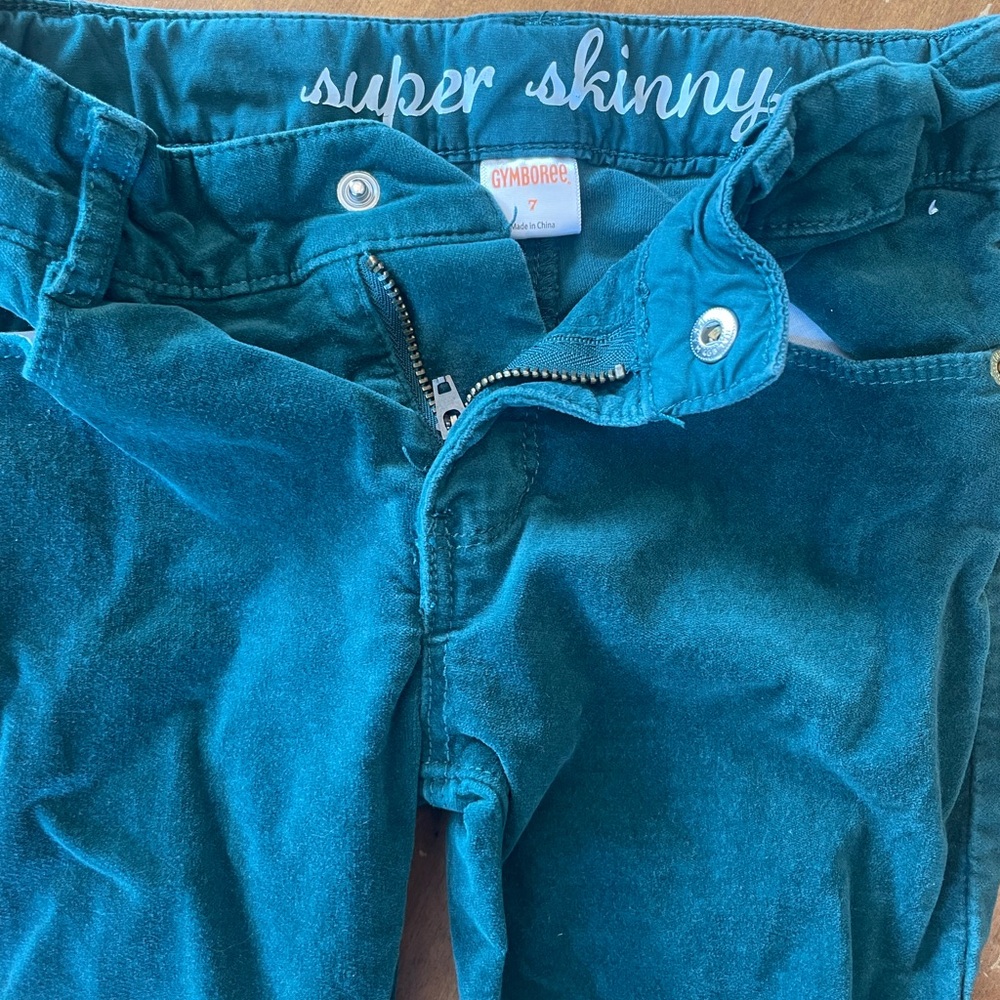 Gymboree green velour pants